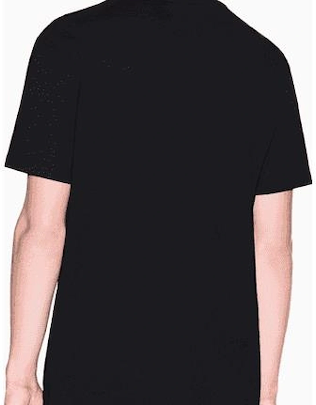 Regular Fit Print Logo Black T-Shirt