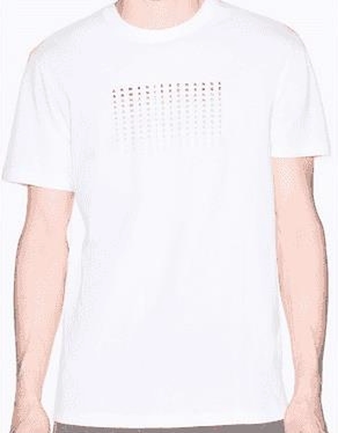 Slim Fit Repeat Logo White T-Shirt
