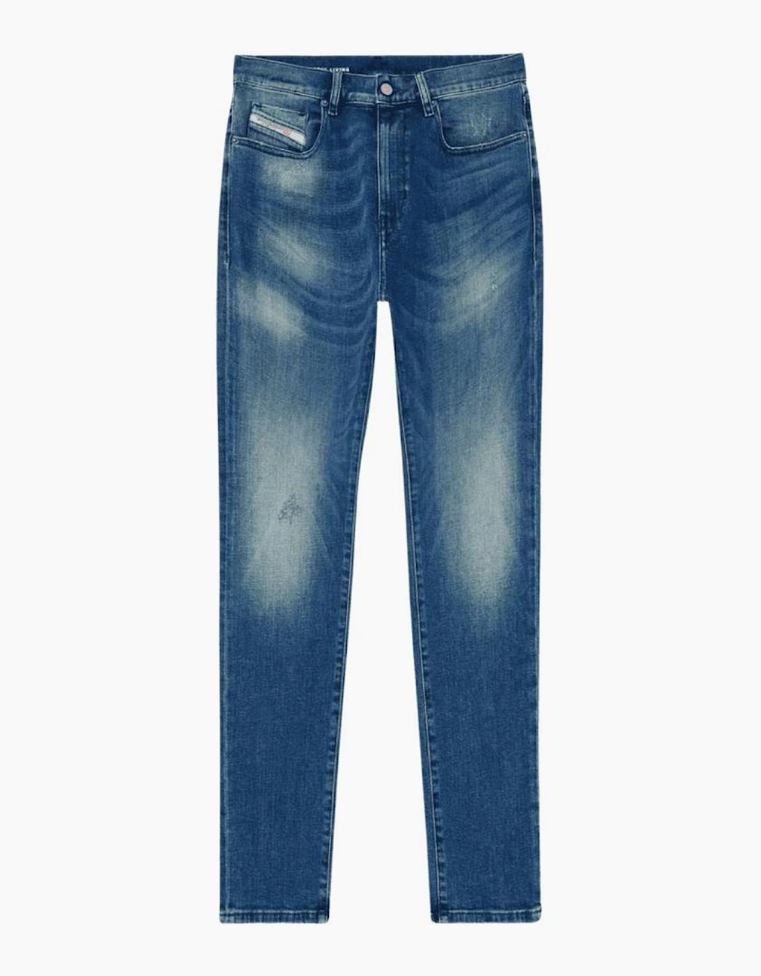 2019 D-Strukt Slim Fit Mid Wash Blue Jeans