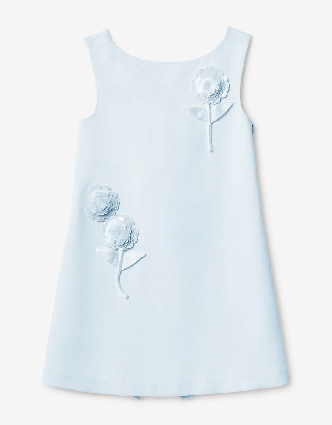 Self Portrait Girls Crepe Sequin Flower Dress in Blue