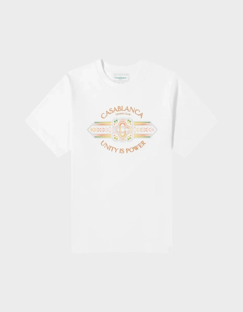 Casablanca Printed T-Shirt Unity Is Power White