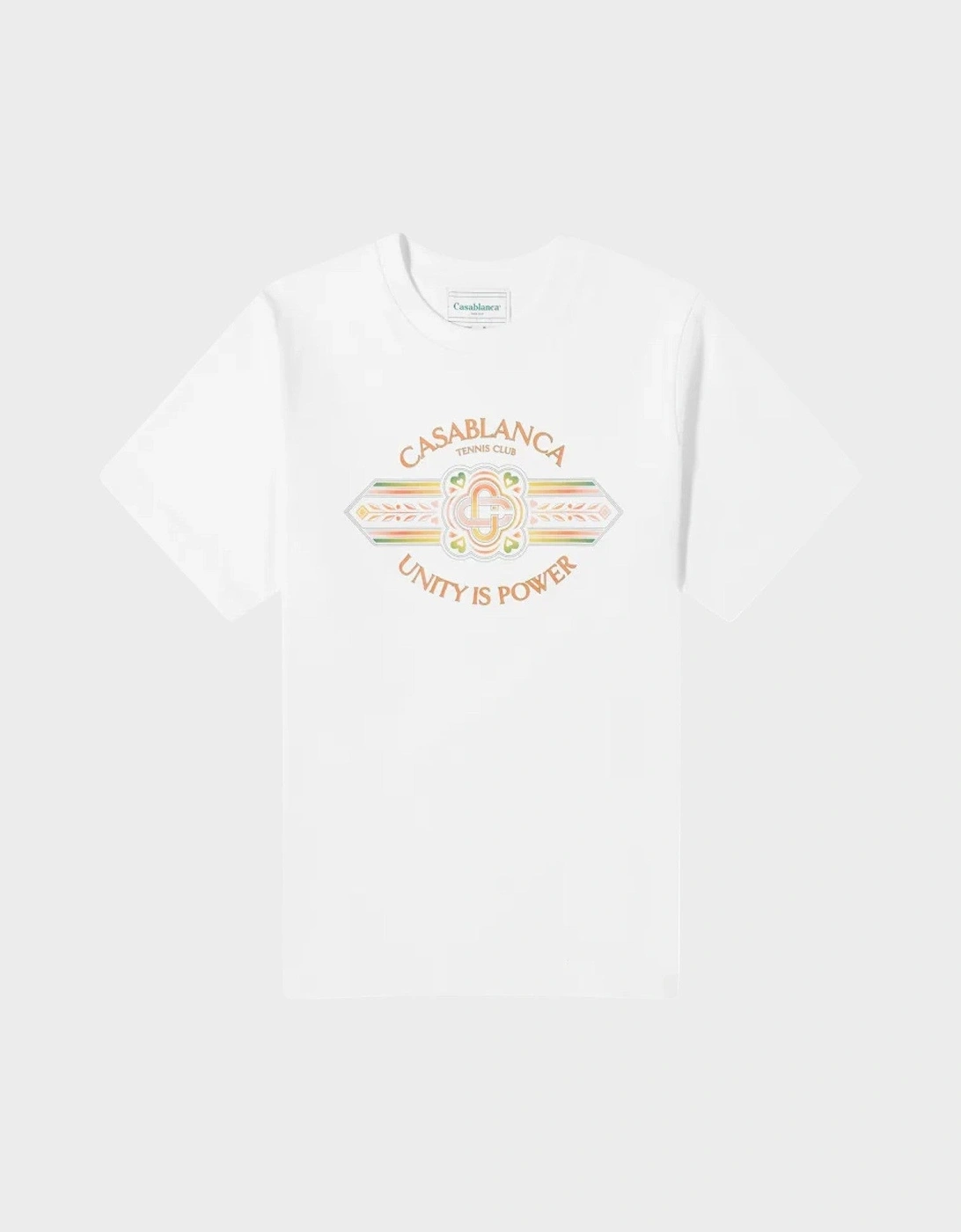 Casablanca Printed T-Shirt Unity Is Power White