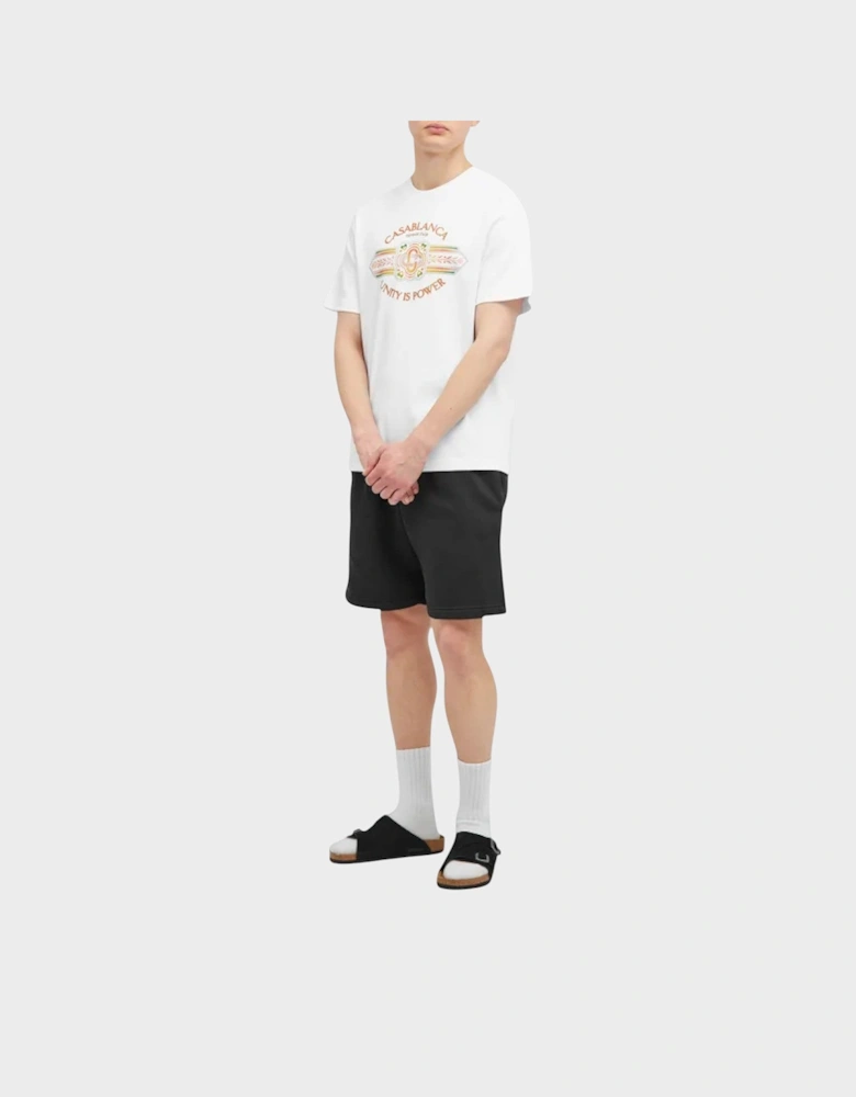 Casablanca Printed T-Shirt Unity Is Power White