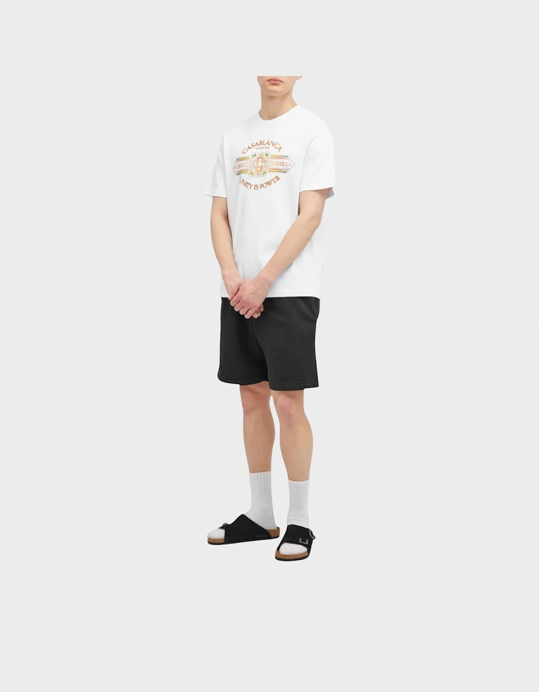 Casablanca Printed T-Shirt Unity Is Power White