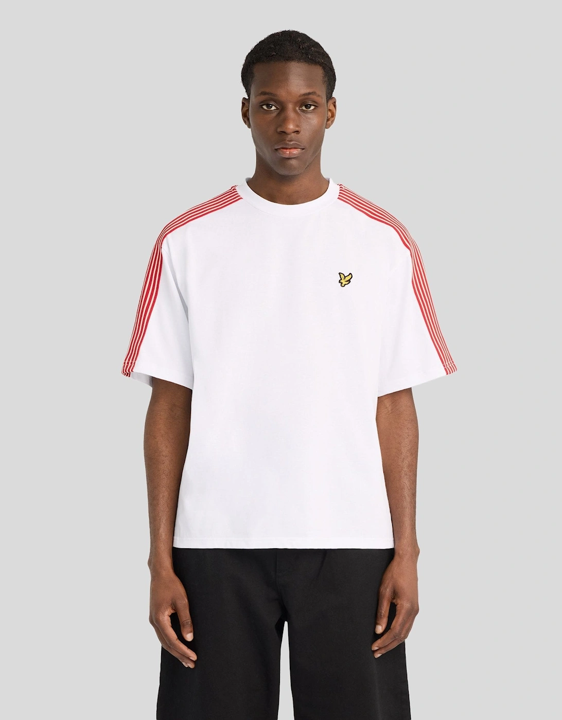 Stripe Taped Cotton T-Shirt
