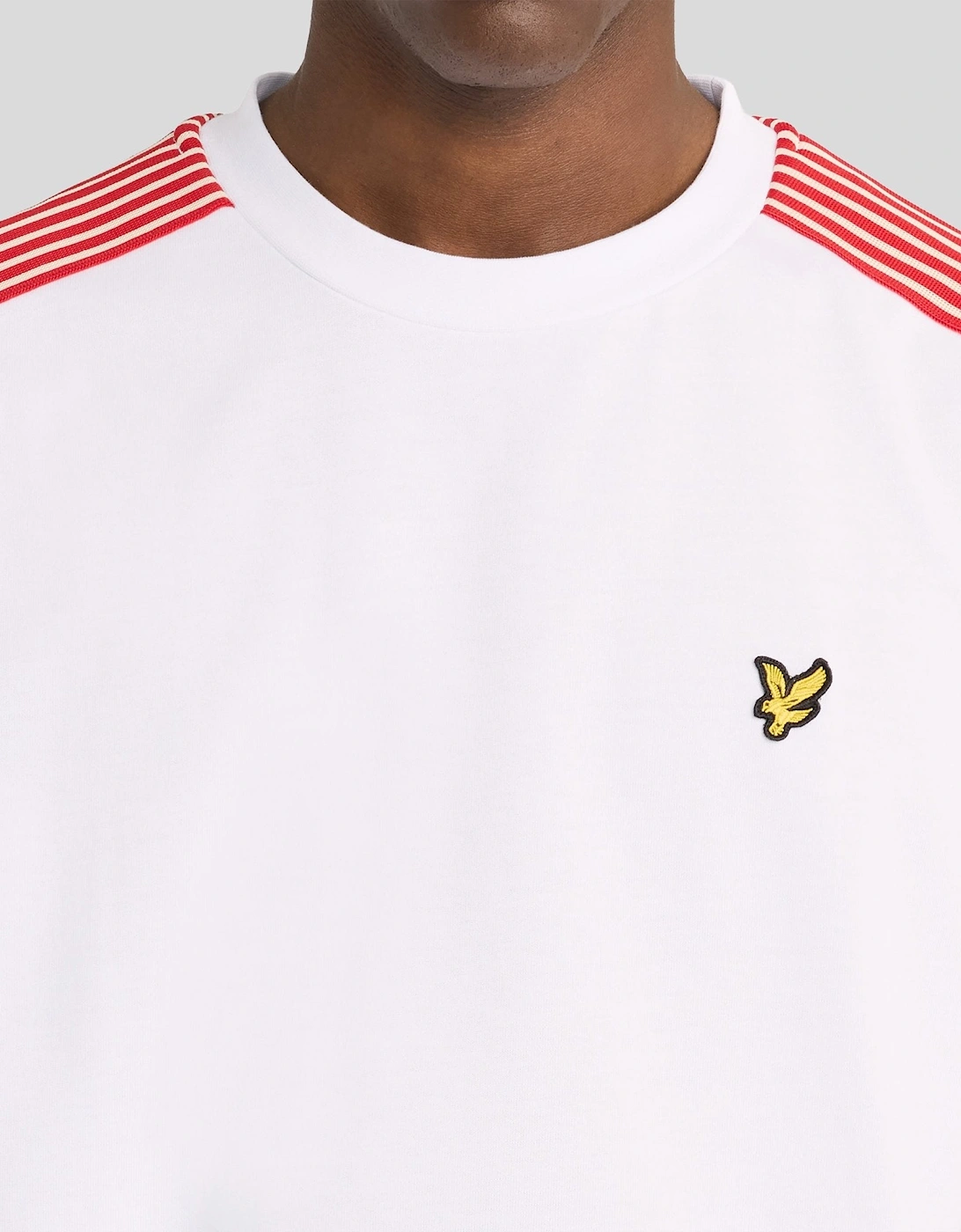 Stripe Taped Cotton T-Shirt