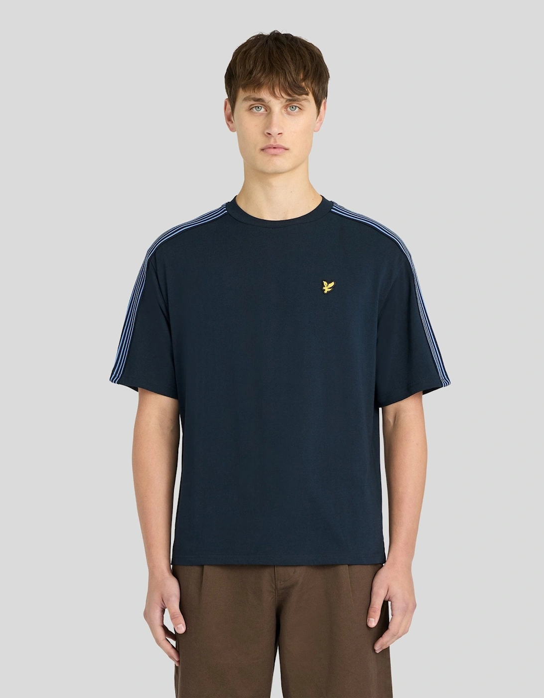 Stripe Taped Cotton T-Shirt