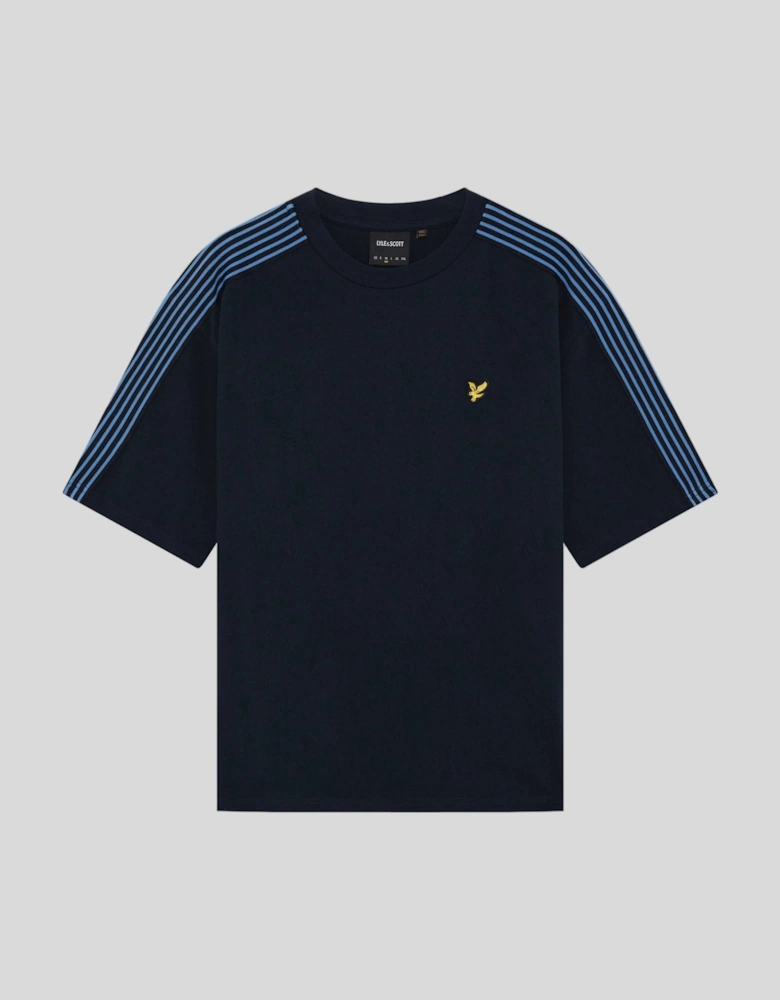 Stripe Taped Cotton T-Shirt