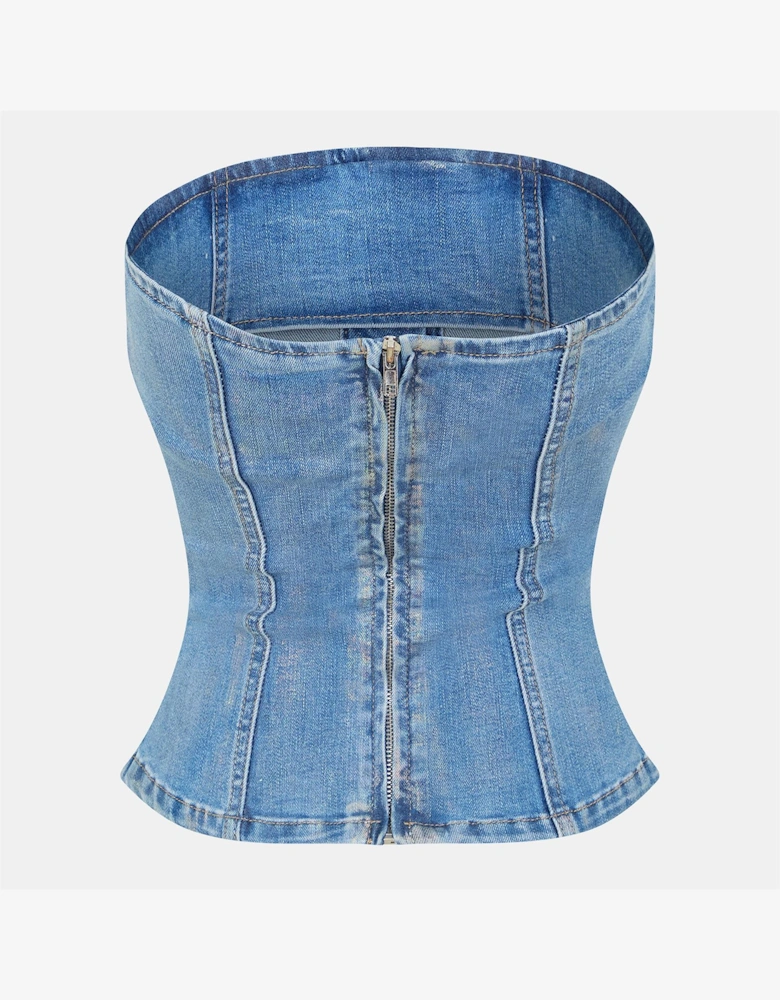 Denim Corset Snug Fit Top