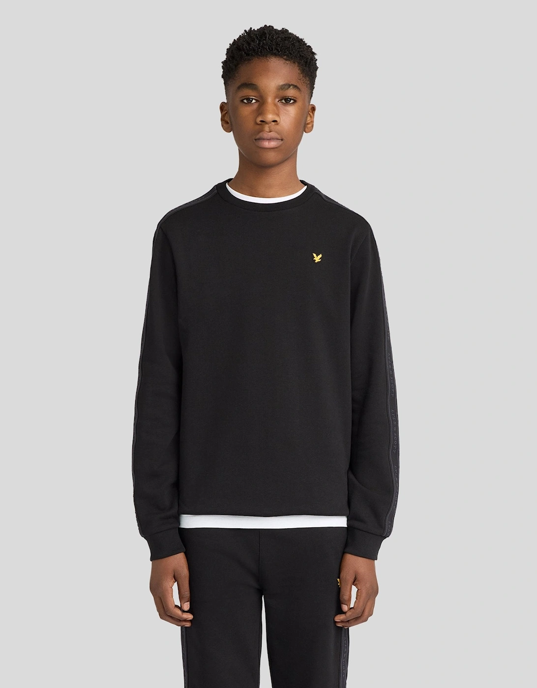 Jacquard Tape Crew Neck Sweatshirt