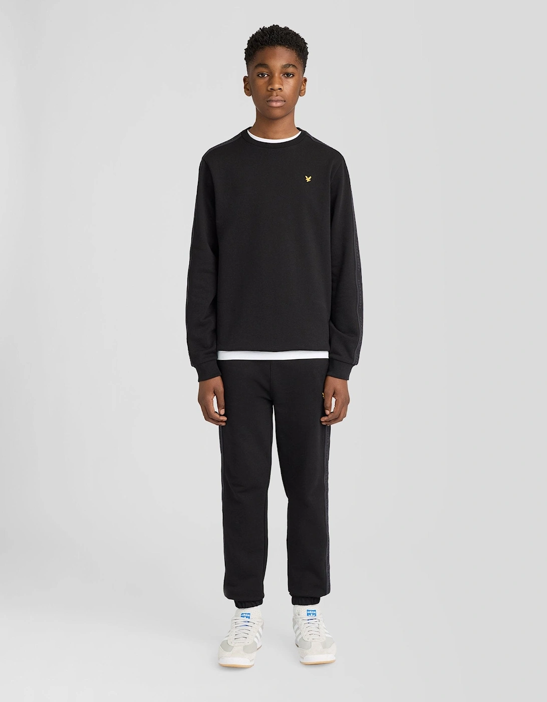 Jacquard Tape Crew Neck Sweatshirt