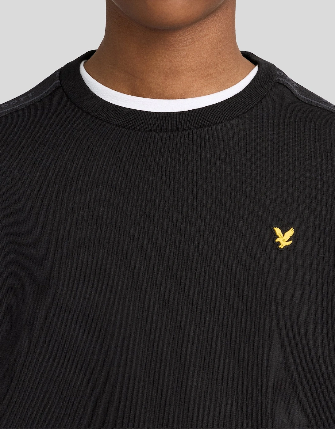 Jacquard Tape Crew Neck Sweatshirt