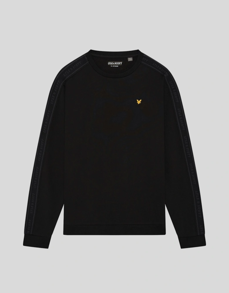 Jacquard Tape Crew Neck Sweatshirt