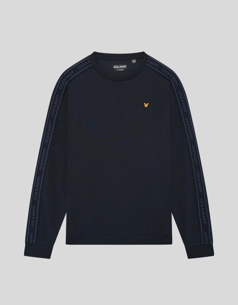 Jacquard Tape Crew Neck Sweatshirt
