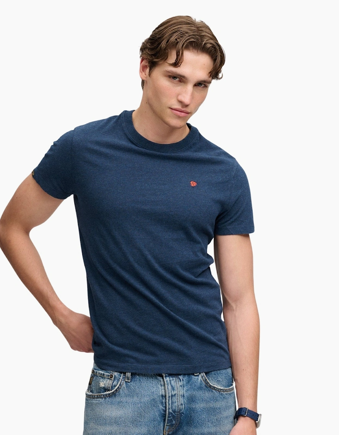 Superdry Men's Superdry Mens SD&Co Embroidered Logo Short Sleeve T-Shirt - Blue