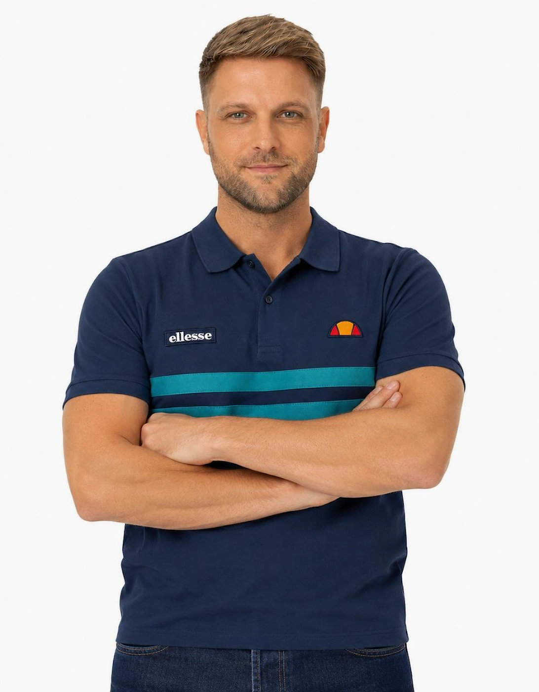 Ellesse Muccia Polo Shirt Navy/Teal