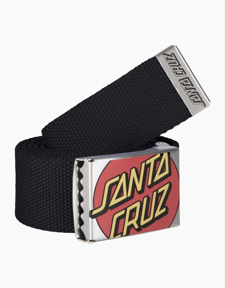 Santa Cruz Mens Crop Dot Webbed Belt - Black