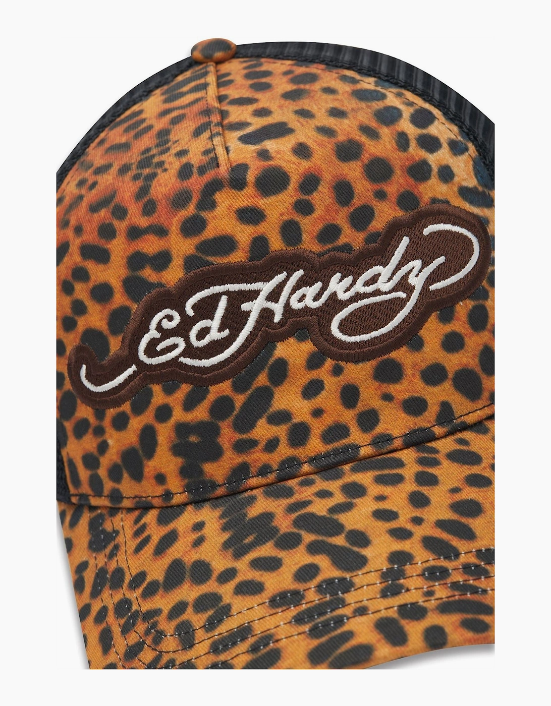 Ed Hardy 5 Panel Trucker Leopard Print Caps