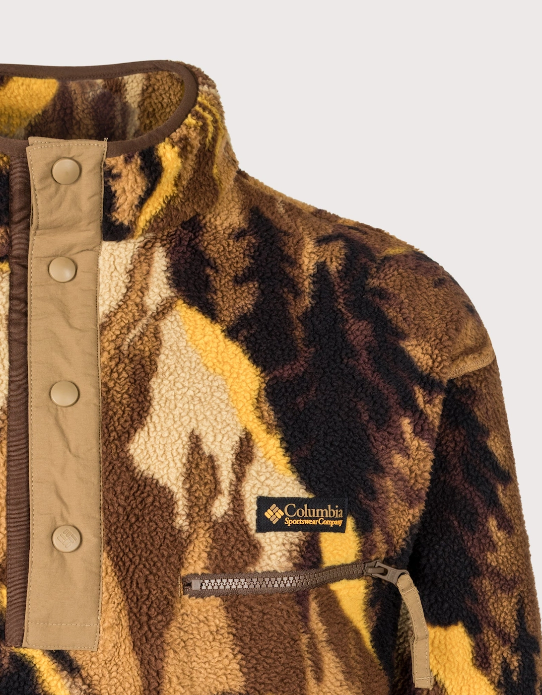 Regular Fit Helvetia II Printed Half Snap Fleece