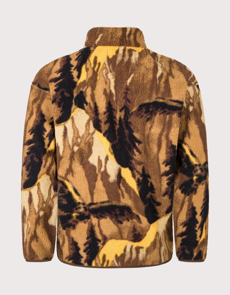 Regular Fit Helvetia II Printed Half Snap Fleece