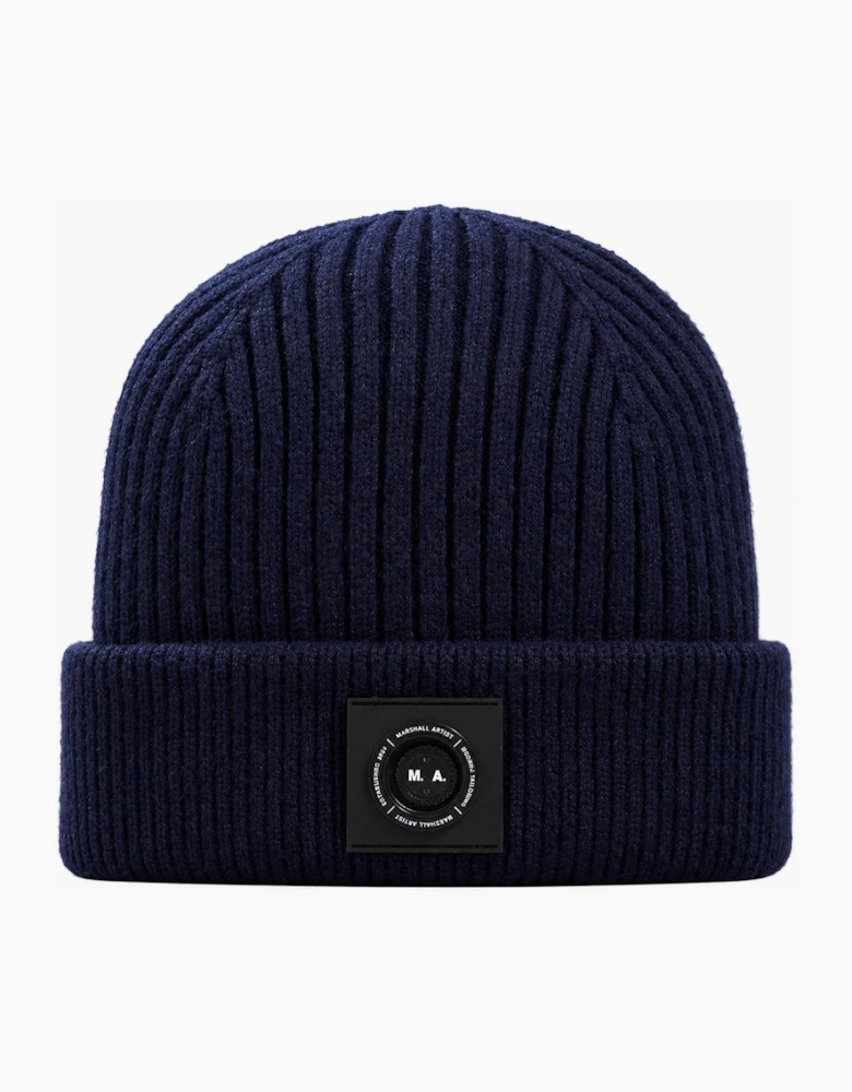 Marshall Artist Siren Cable Knit Beanie Hat Navy