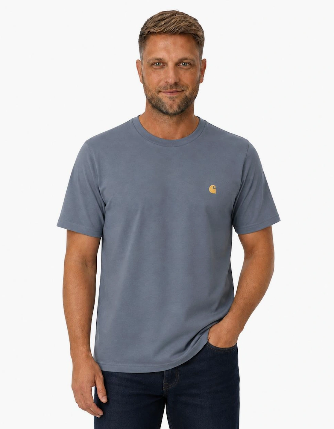 Carhartt WIP S/S Chase T-Shirt Icesheet/Gold