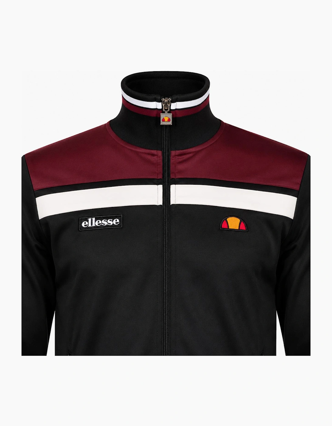 Ellesse Vignola Track Top Jacket Black/Burgundy