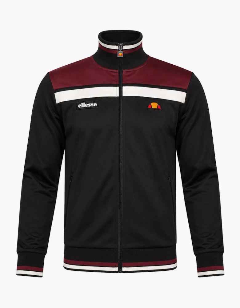 Ellesse Vignola Track Top Jacket Black/Burgundy