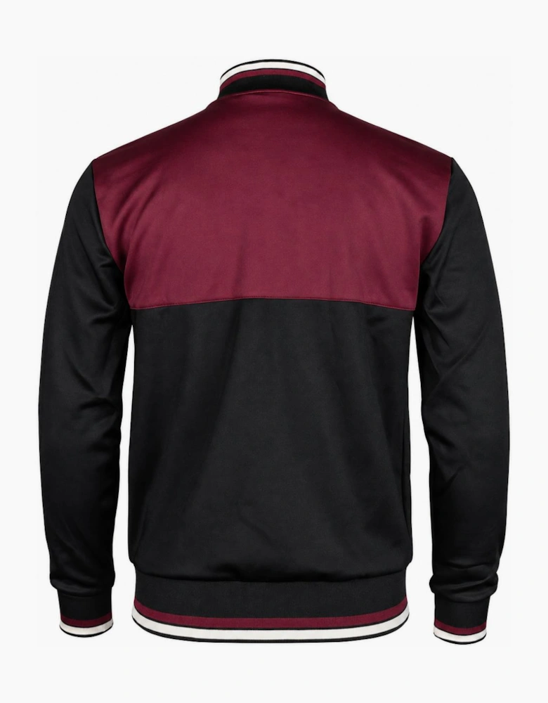 Ellesse Vignola Track Top Jacket Black/Burgundy