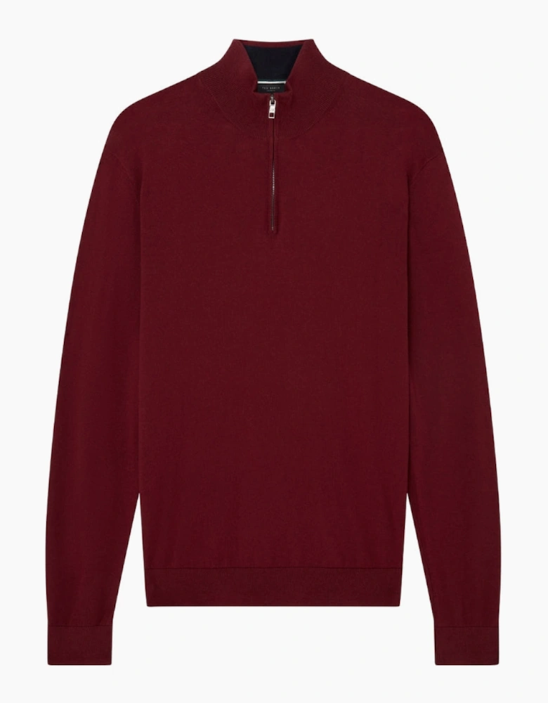 Ted Baker Artiss Core Maroon Half Zip