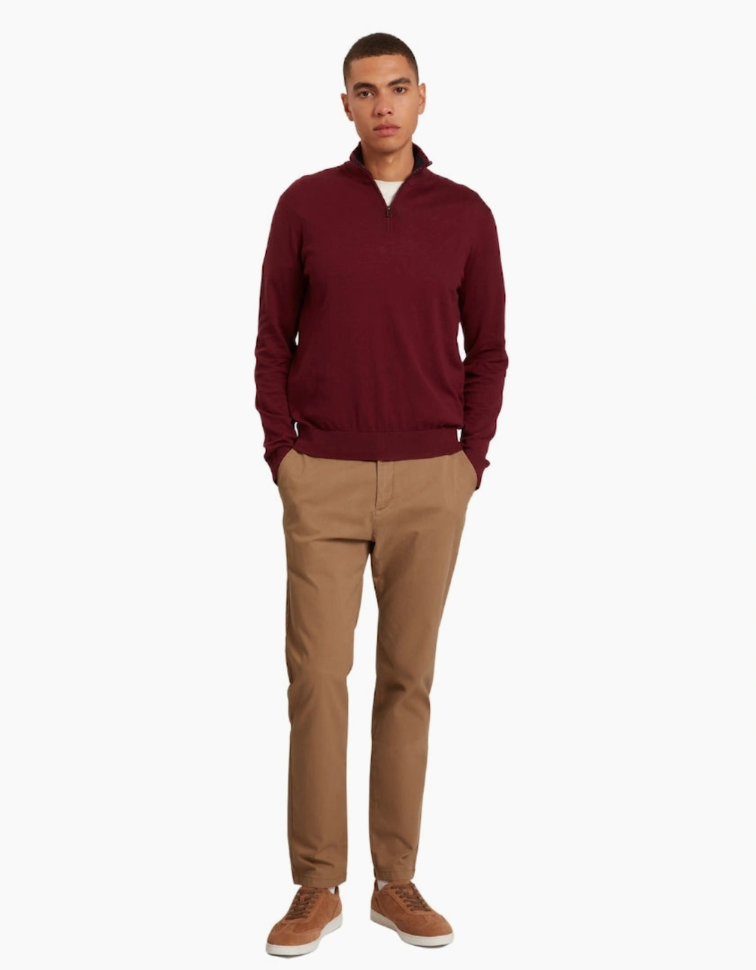 Ted Baker Artiss Core Maroon Half Zip