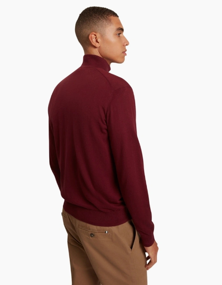 Ted Baker Artiss Core Maroon Half Zip