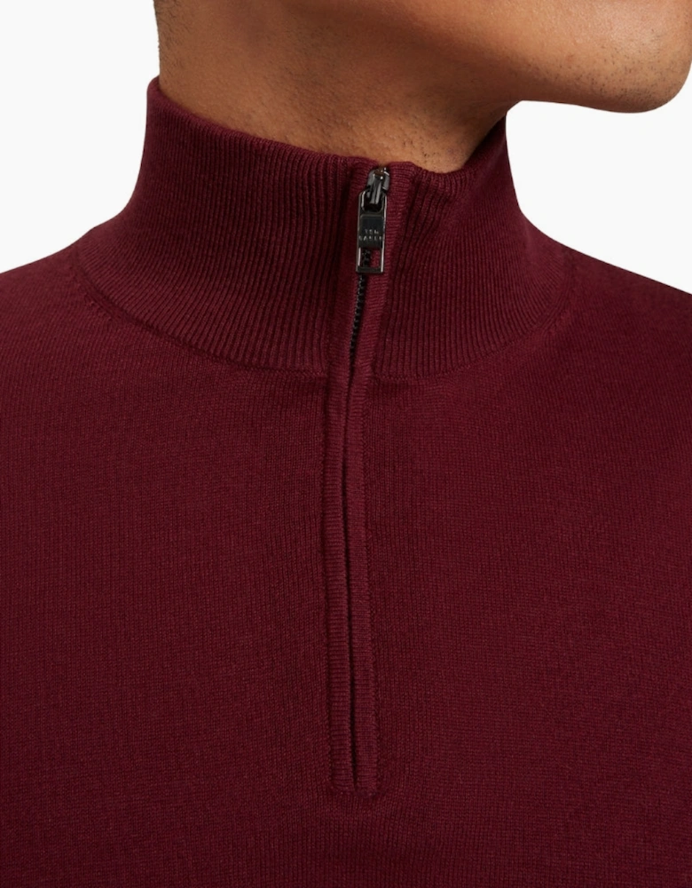 Ted Baker Artiss Core Maroon Half Zip