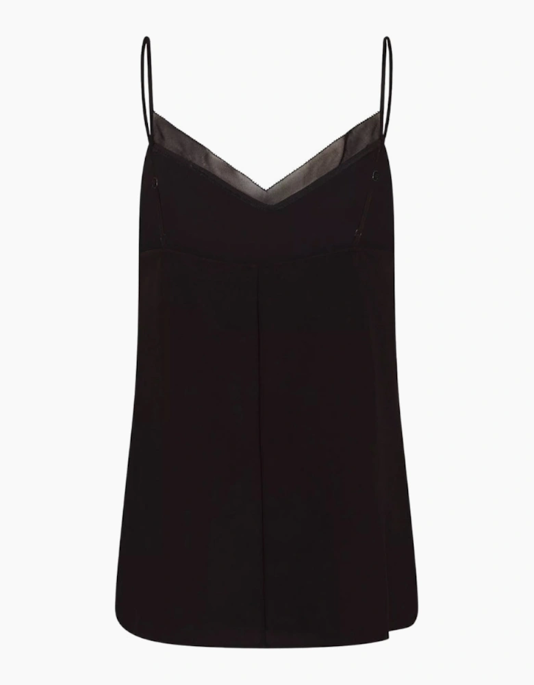 Ted Baker Lulea Chiffon Insert Black Cami Top