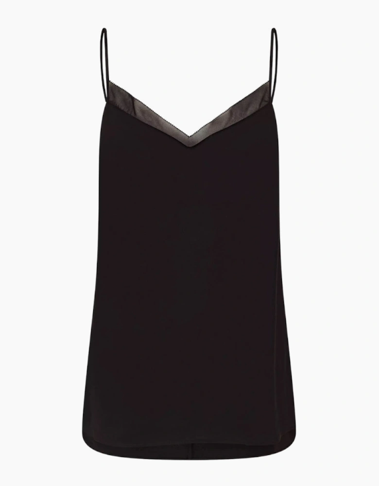 Ted Baker Lulea Chiffon Insert Black Cami Top