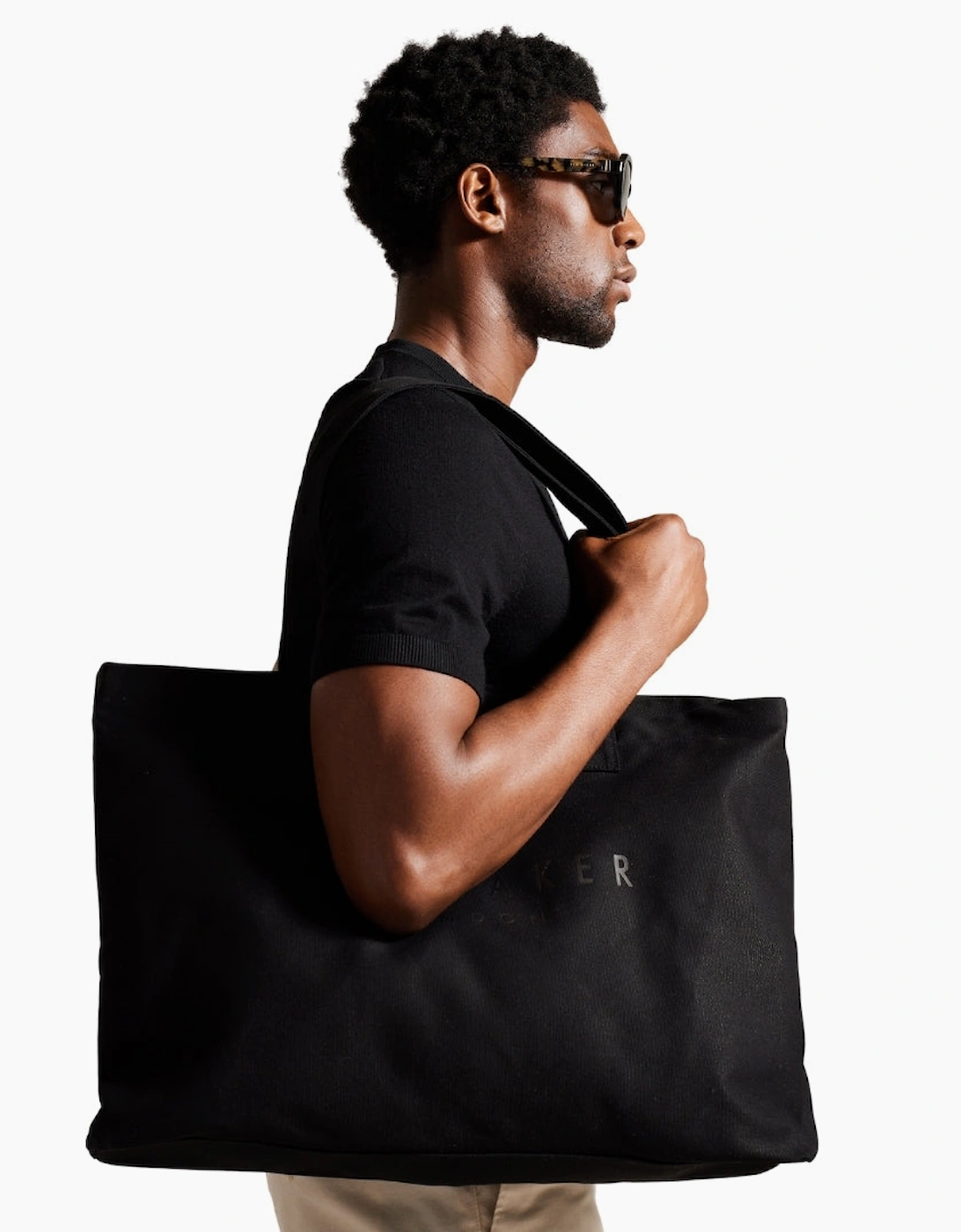 Ted Baker Lukkee Canvas Black Beach Bag