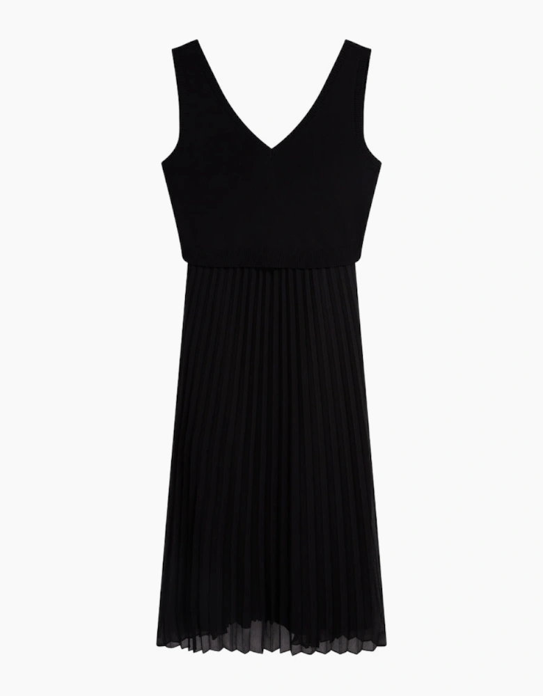 Ted Baker Larnahh 2 in 1 Pleated Cami Black Dress