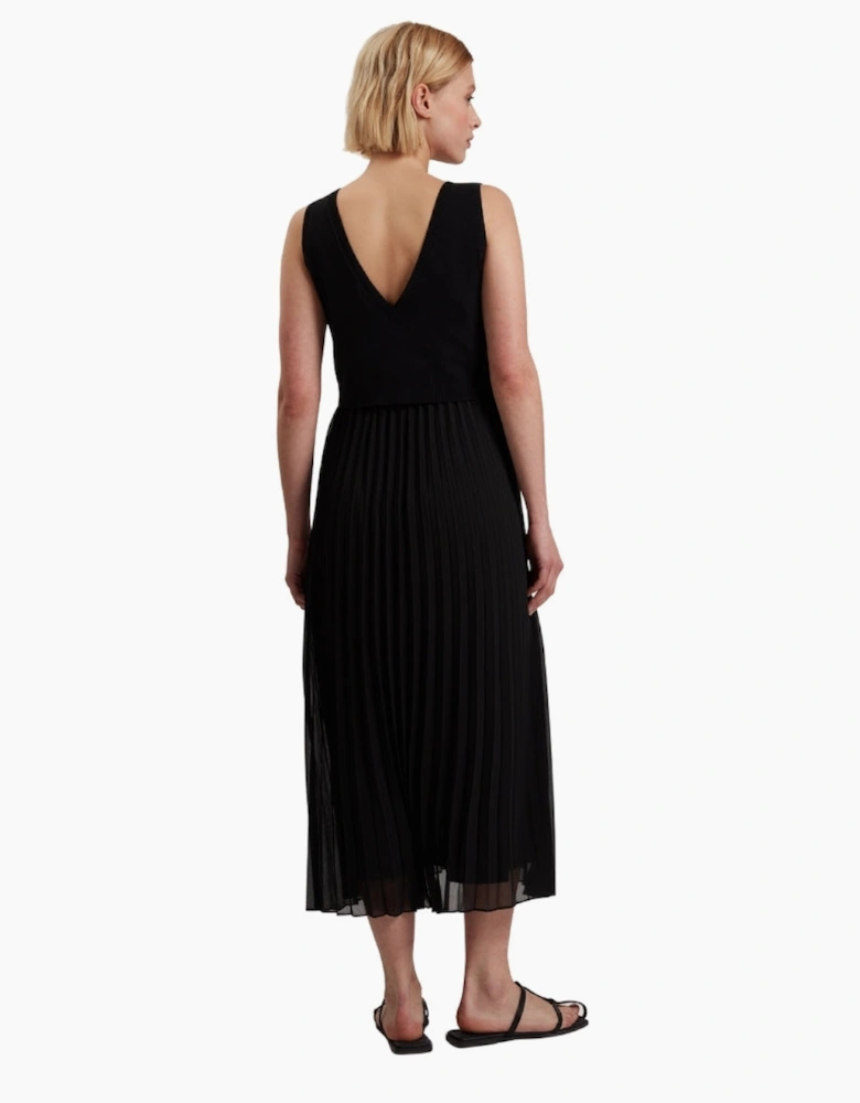 Ted Baker Larnahh 2 in 1 Pleated Cami Black Dress