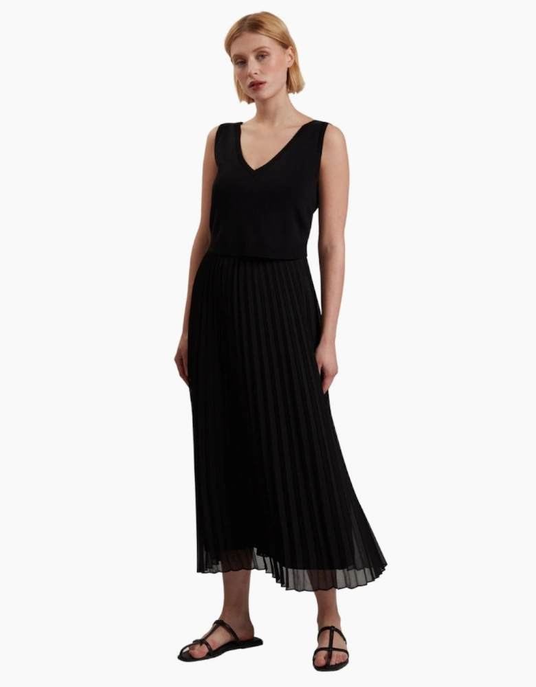 Ted Baker Larnahh 2 in 1 Pleated Cami Black Dress