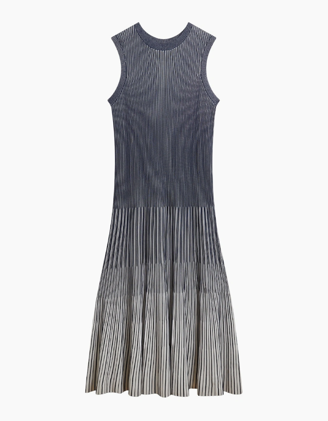Women's Ted Baker Dilyaa Textured Stripe Knitted Navy Dress - Black - Size: 10