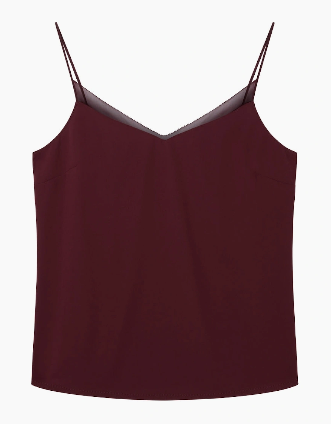 Ted Baker Lulea Chiffon Insert Oxblood Cami Top