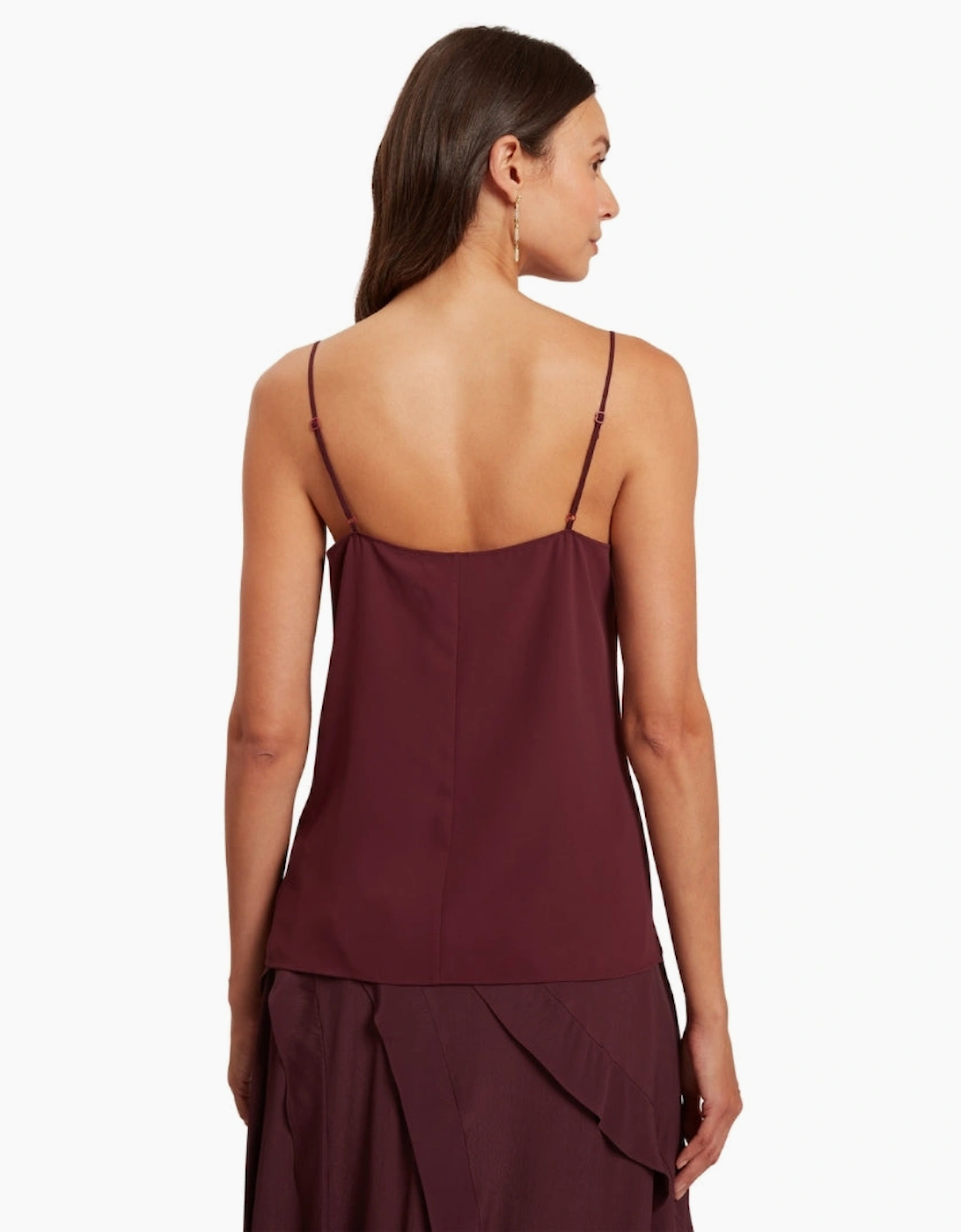 Ted Baker Lulea Chiffon Insert Oxblood Cami Top