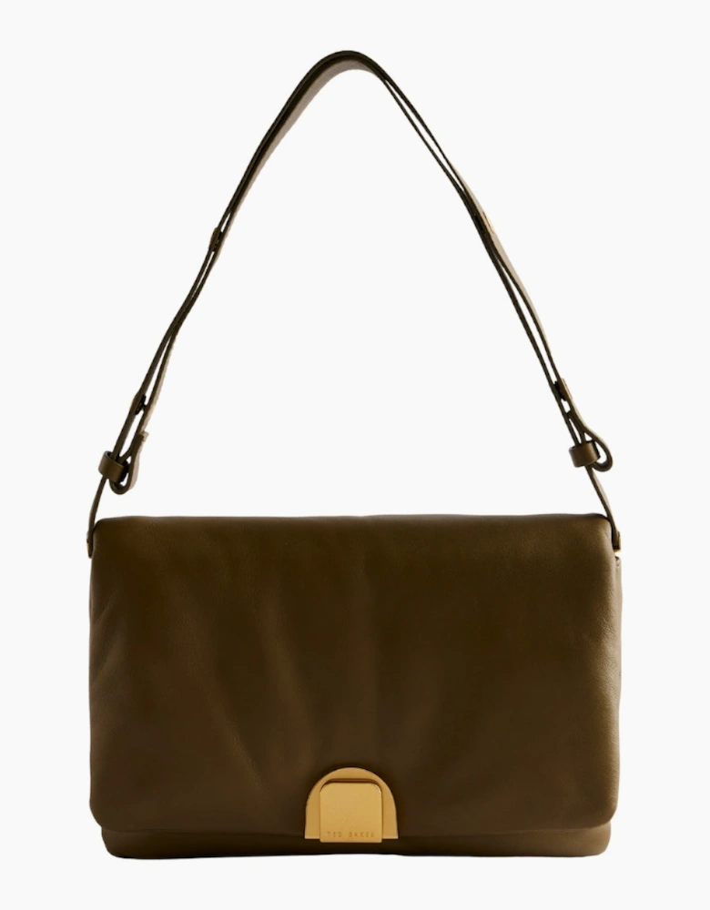 Ted Baker Samilli Lock Detail Soft Quilted Khaki Bag
