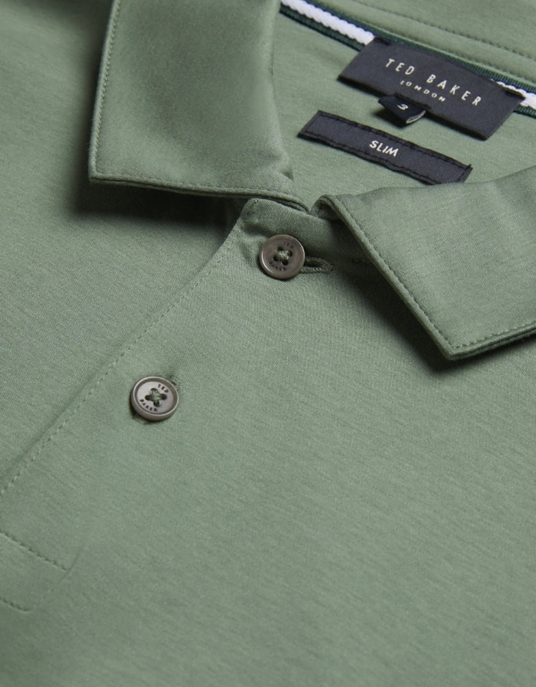 Ted Baker Zeitier Slim Soft Touch Khaki Polo Shirt
