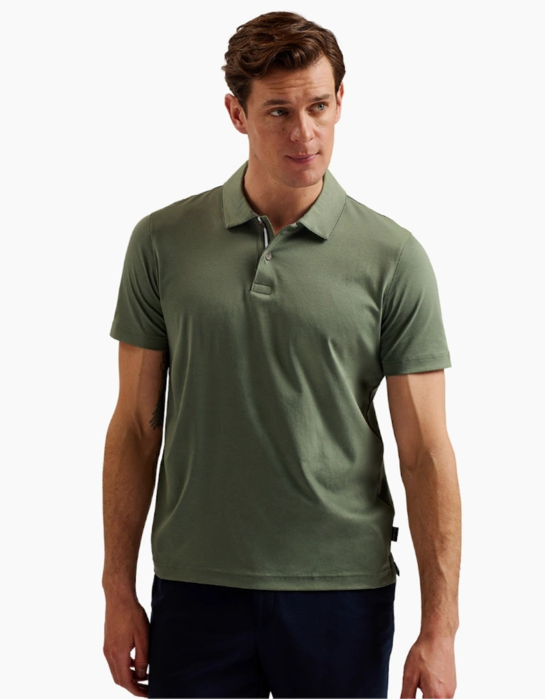 Ted Baker Zeitier Slim Soft Touch Khaki Polo Shirt