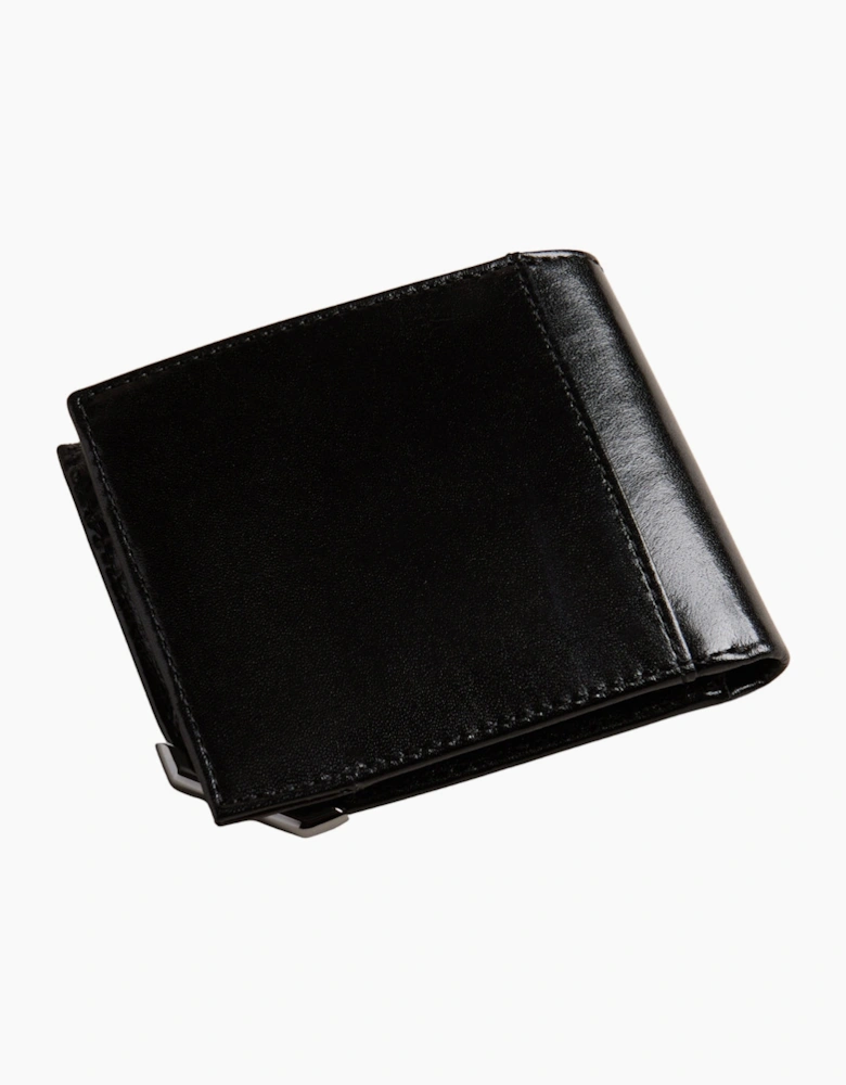 Ted Baker Kornerr Metal Corner Bifold Black Wallet