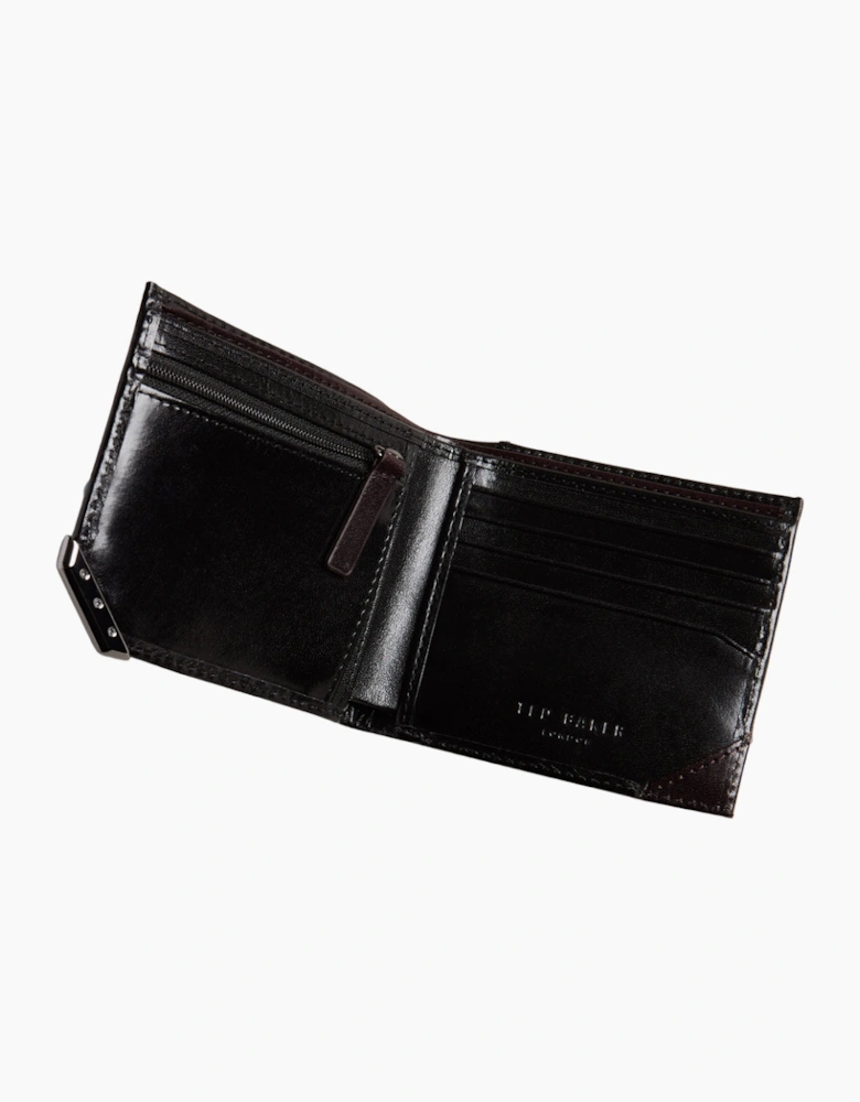 Ted Baker Kornerr Metal Corner Bifold Black Wallet