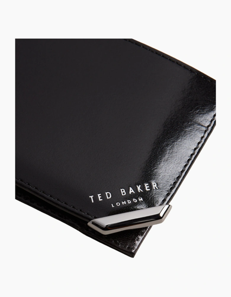 Ted Baker Kornerr Metal Corner Bifold Black Wallet