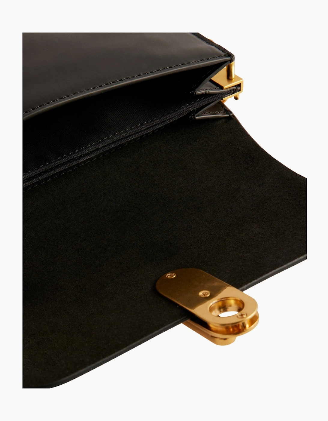 Ted Baker Kkaysa Polished Small Black Leather Crossbody Bag