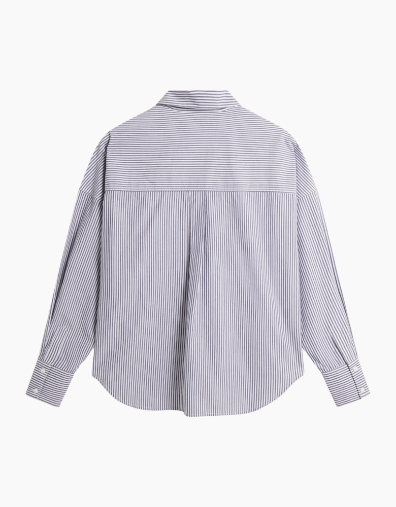 Ted Baker Vinales Boyfriend Fit Striped Cotton Shirt